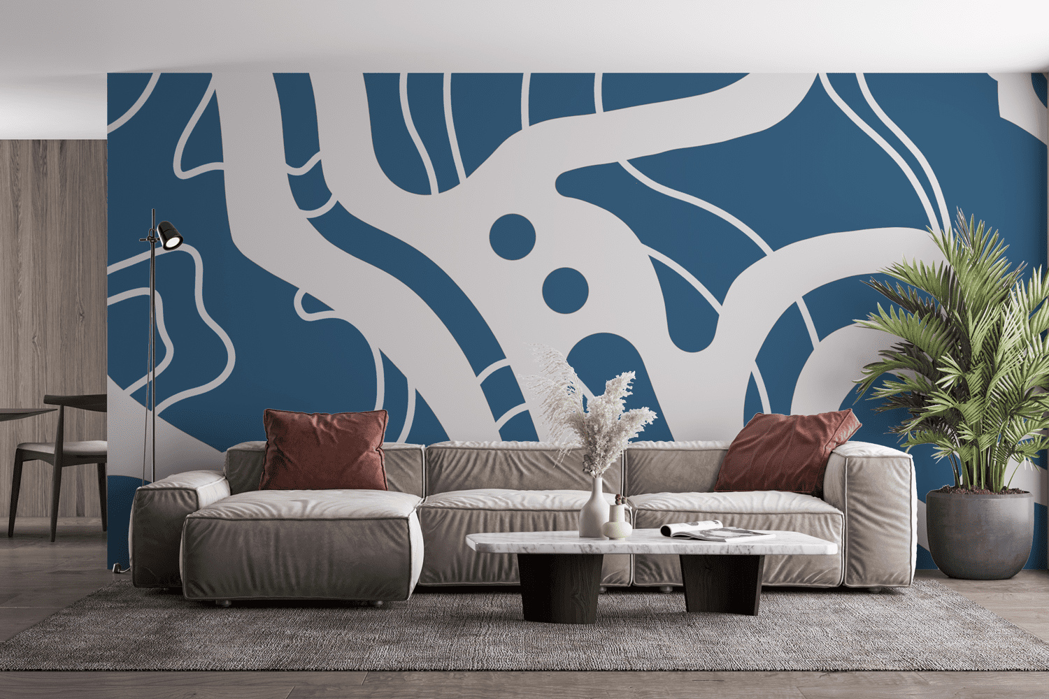 Mural Abstrato Blue